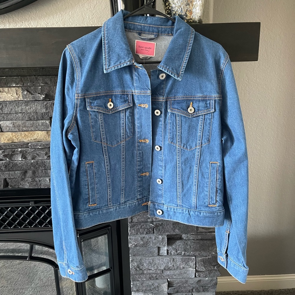 Womens Kate Spade Denim Jacket Size Large BNWT $249